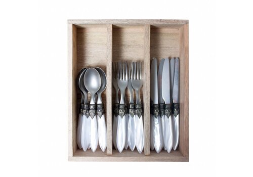 Murano Murano Dessert Cutlery – For 6 People – White