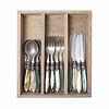 Murano Murano Small Cutlery Set (18-piece) – For 6 People – 'Forest Mix' in Wooden Box | For Dessert, Breakfast or Starters – Elegant Italian Design