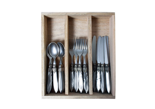 Murano Murano Couverts à Dessert  – Pour 6 personnes – Gris