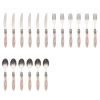 Murano Besteckset (18-teilig) – Für 6 Personen – Champagne in Holzbox | Ideal für Dessert, Frühstück oder Vorspeisen – Elegantes Italienisches Design