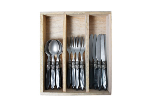 Murano Murano Dessert Cutlery – For 6 People – Anthracite