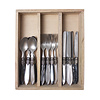Murano Murano Small Cutlery Set (18-piece) – For 6 People – 'Loft Mix' in Wooden Box | For Dessert, Breakfast or Starters – Elegant Italian Design