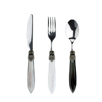 Murano Besteckset (18-teilig) – Für 6 Personen – 'Loft Mix' in Holzbox | Ideal für Dessert, Frühstück oder Vorspeisen – Elegantes Italienisches Design