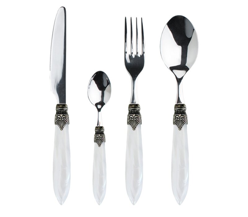 Murano Dinner Cutlery (24-piece) – For 6 People – 'Loft Mix' in Wooden Box | Italian Design