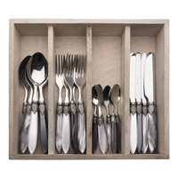 Murano Dinner Cutlery (24-piece) – For 6 People – 'Loft Mix' in Wooden Box | Italian Design