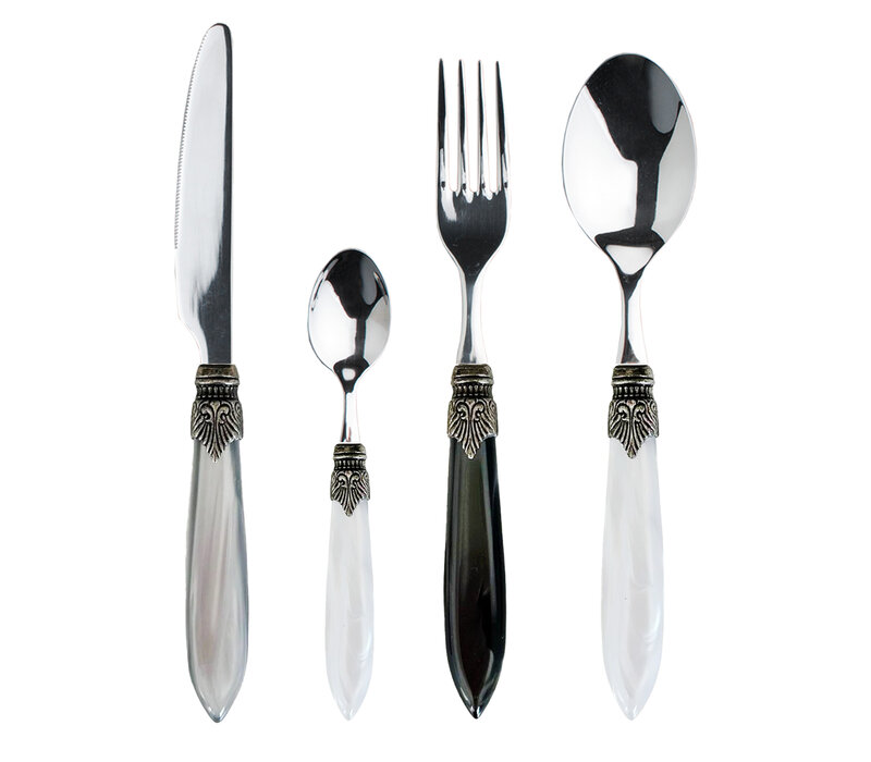 Murano Dinner Cutlery (24-piece) – For 6 People – 'Loft Mix' in Wooden Box | Italian Design