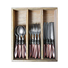 Murano Murano Small Cutlery Set (18-piece) – For 6 People – Brown in Wooden Box | For Dessert, Breakfast or Starters – Elegant Italian Design