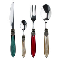 Murano Dinner Cutlery (24-piece) – For 6 People – 'Christmas Mix' in Wooden Box | Italian Design