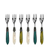 Murano Murano Fourchettes à Gâteau – 'Forest Mix' (Lot de 6) | Fourchettes élégantes pour dessert, gâteau ou entrée