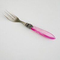 Murano Kuchen- / Dessertgabel – Rosa | Kleine Gabel für Kuchen, Dessert oder Vorspeise