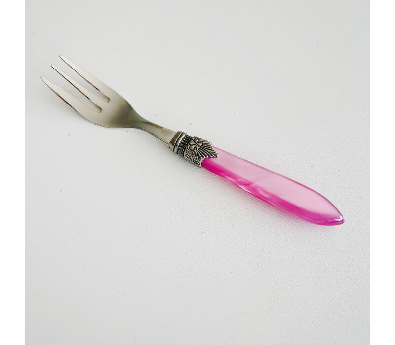 Murano Fourchette à Gâteau / Dessert – Rose | Petite fourchette pour dessert, gâteau ou entrée