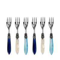 Murano Taartvorkjes – 'Sea Mix' (6 stuks) | Vorkjes voor Gebak, Dessert of Voorgerecht