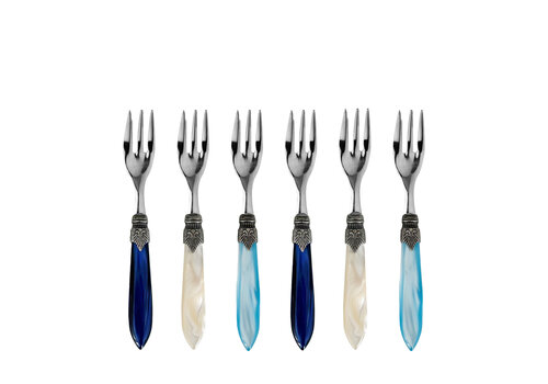Murano Murano Fourchettes à Gâteau – 'Sea Mix' (Lot de 6)
