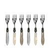 Murano Murano Fourchettes à Gâteau – 'Chateau Mix' (Lot de 6) | Fourchettes élégantes pour dessert, gâteau ou entrée