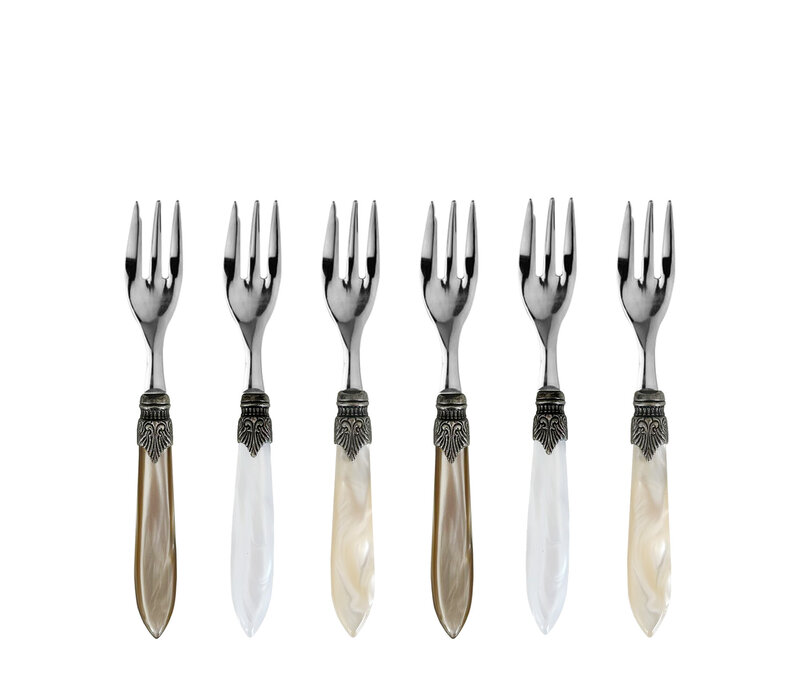 Murano Cake Forks – 'Marrakesh Mix' (Set of 6) | Forks for Cake, Dessert or Starters