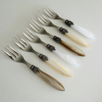 Murano Cake Forks – 'Marrakesh Mix' (Set of 6) | Forks for Cake, Dessert or Starters