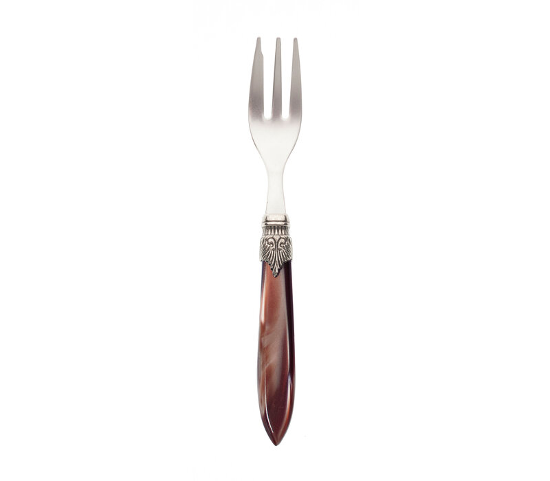 Murano Cake Forks – 'Earth Mix' (6 pieces) | Forks for Pastry, Dessert or Appetizer
