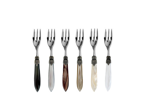 Murano Fourchettes à gâteau Murano – « Terre Mix » (lot de 6)