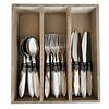 Murano Murano Small Cutlery Set (18-piece) – For 6 People – 'Marrakesh Mix' in Wooden Box | For Dessert, Breakfast or Starters – Elegant Italian Design
