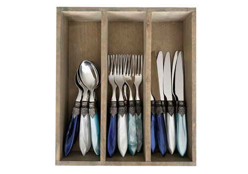 Murano Murano Dessert Cutlery – For 6 People – 'Pacific Mix'
