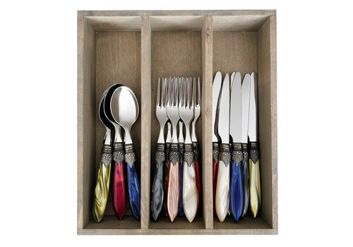 Murano Murano Dessert Cutlery – For 6 People – 'Cottage Mix'