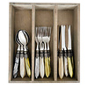 Murano Murano Besteckset (18-teilig) – Für 6 Personen – 'Wiese Mix' in Holzbox | Ideal für Dessert, Frühstück oder Vorspeisen – Elegantes Italienisches Design