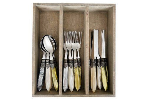 Murano Murano Dessert Cutlery – For 6 People – 'Meadow Mix'