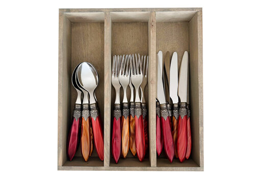 Murano Murano Dessert Cutlery – For 6 People – 'Volcano Mix'