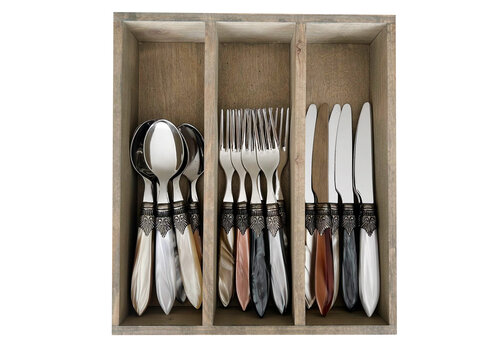 Murano Murano Dessert Cutlery – For 6 People – 'Earth Mix'