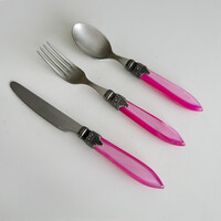 Murano Ontbijt- & Dessertbestek – Roze (3-delig) |  Bestekset voor Ontbijt, Dessert of Voorgerecht