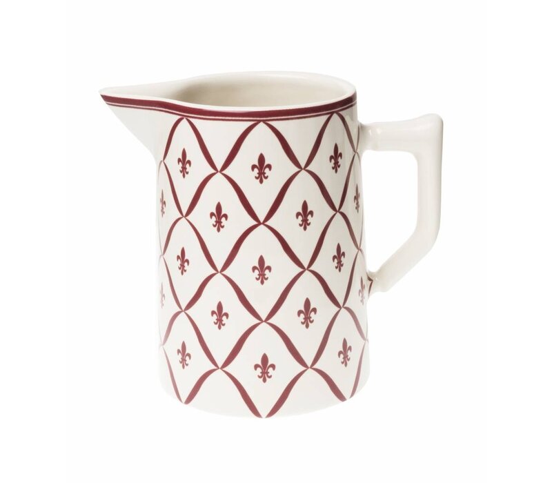 Dépôt d'Argonne Jug Fleur de Lys Red