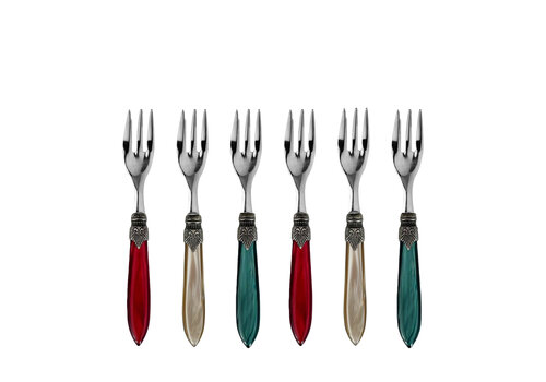 Murano Ensemble de 6 fourchettes à gâteau Murano « Noël » Mix