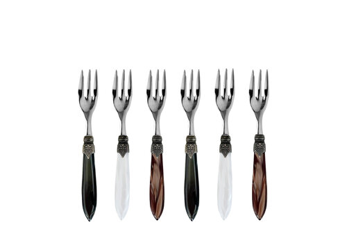 Murano Murano Set of 6 Cake Forks 'Classic' Mix