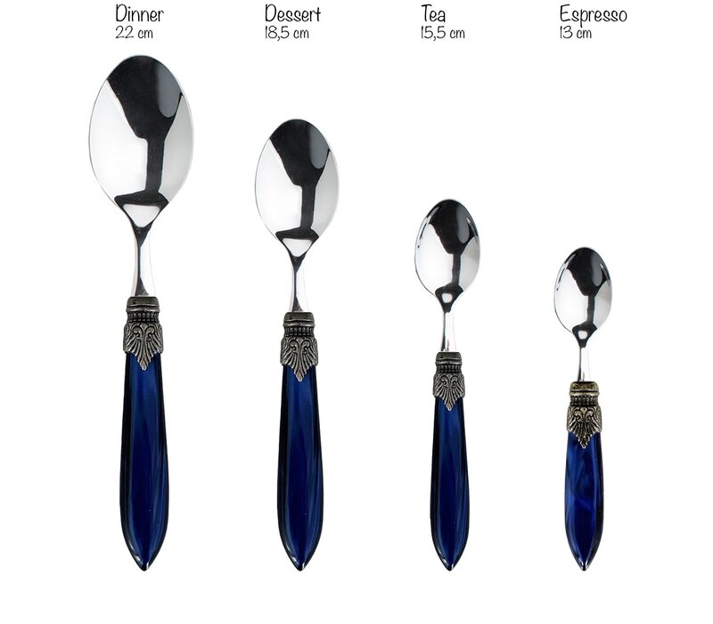 Murano Espresso Spoons / Mocha Spoons – 'Barista Mix' (6 pieces) | Small Spoons for Espresso, Mocha or Dessert