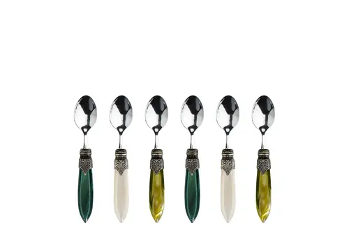 Murano Murano Espressolepels – 'Forest Mix' (Set van 6)