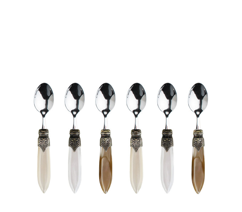 Murano-Espressolöffel / Mokkalöffel – „Marrakesh Mix“ (6 Stück) | Kleine Löffel für Espresso, Mokka oder Dessert