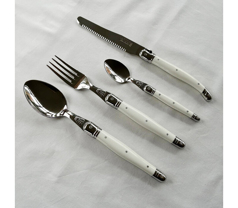 Laguiole Classic Ménagère 24 pièces Blanc