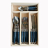 Laguiole Laguiole Classic Dinner Cutlery (24-piece) – For 6 People – 'Steel Blue' in Wooden Box | French Design