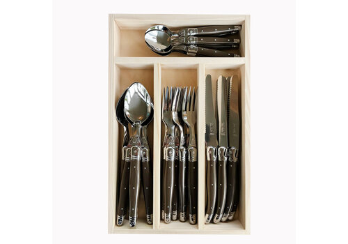 Laguiole Laguiole Classic Besteckset 24-teilig  Mokka Braun