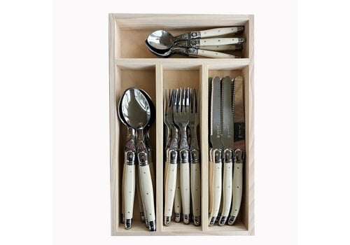 Laguiole Laguiole Classic Besteckset 24-teilig Elfenbeinfarbe