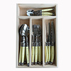 Laguiole Laguiole Classic Steak Besteck (24-teilig) – Für 6 Personen – 'Butter Gelb' in Holzbox | Französisches Design