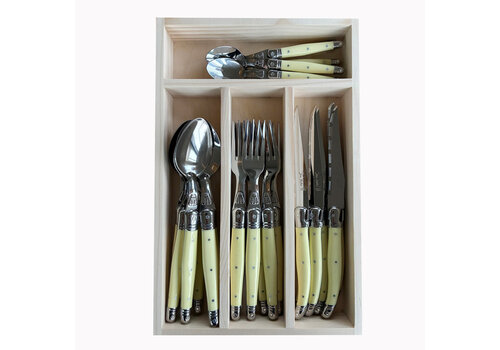 Laguiole Laguiole Classic Steak Cutlery Set 24-piece Butter Yellow