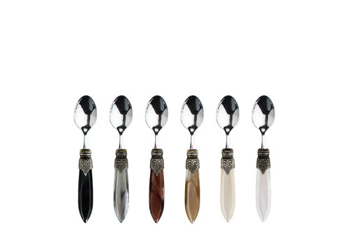 Murano Murano Cuillères à Expresso – « Mélange de Terre » (Lot de 6)