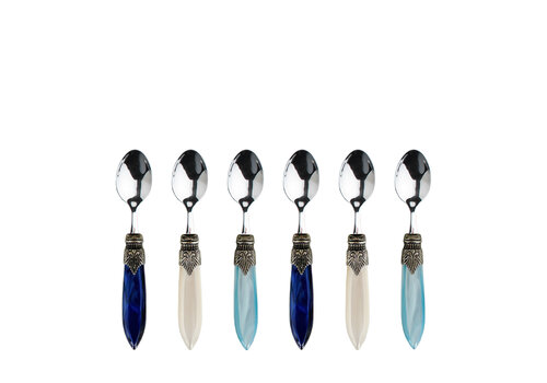 Murano Murano-Espressolöffel – „Sea Mix“ (6er-Set)