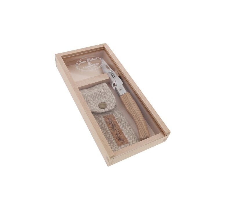 SL2602 Laguiole Classic Pocket Knife Oak with sheath