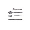 Laguiole SL2610 Jean Dubost Laguiole Coffret de couverts 24 pièces pour camping/pique-nique/barbecue en coffret bois