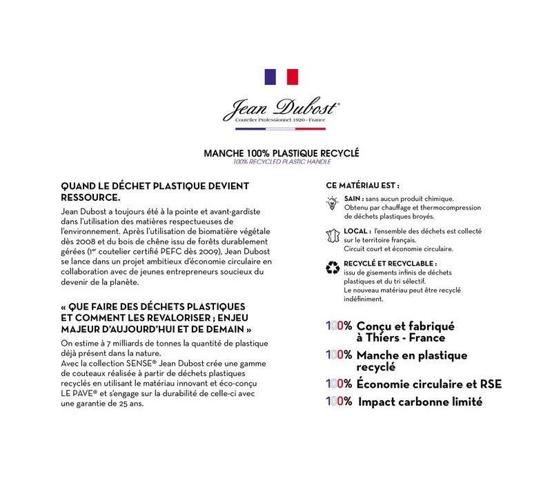 SL2623 Jean Dubost CIRCO coffret de 3 couteaux de cuisine ECO