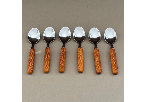 Kom Amsterdam Bali SET 6 dessert spoons brown