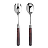 Antique Wood Salad Servers Rosewood