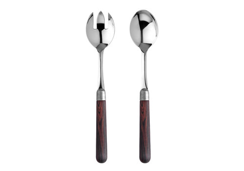 Kom Amsterdam Antique Wood Couverts à Salade en Bois de Palissandre